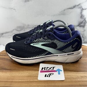 Womens Size 9.5-Brooks Ghost 14 Blue Athletic Running Shoes Sneakers